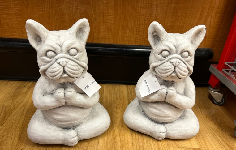 yoga cat garden statue