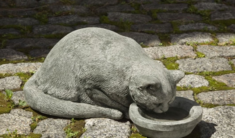 stone cat statue