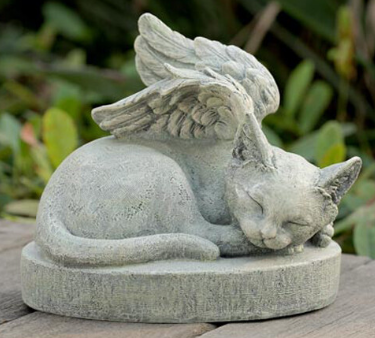 cat with wings statue