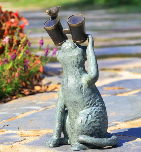 outdoor cat statue