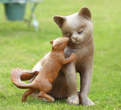outdoor cat sculpture