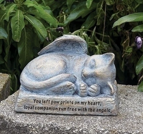 personalized cat memorial statue