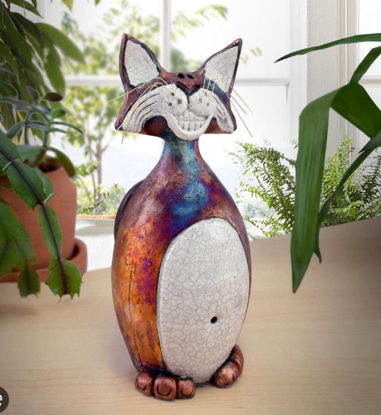 ceramic cat statue