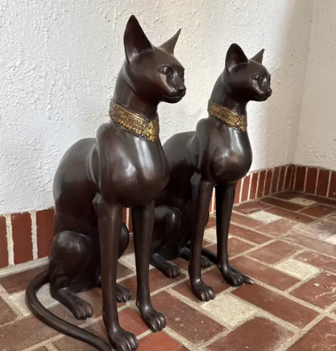 bastet bronze statue
