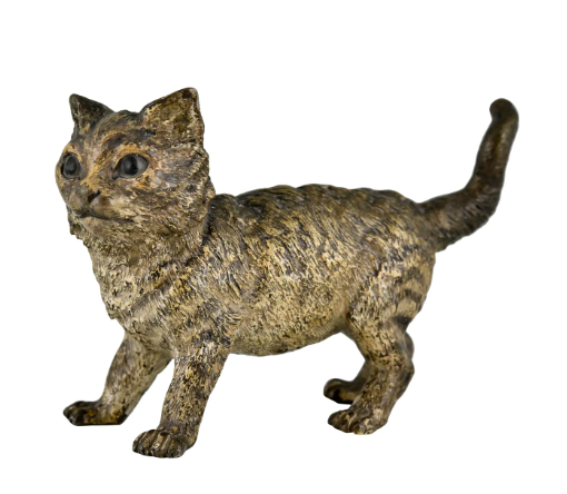 bronze cat figurine