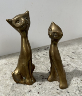 brass cat figurine