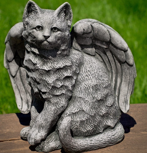 cat garden ornament stone