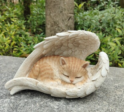 cat angel figurines