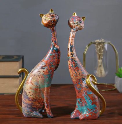 abstract cat sculpture