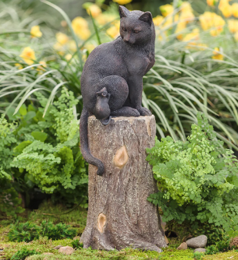 cat and mouse statue