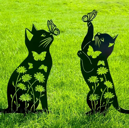 cat yard ornaments