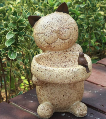 large cat garden ornament