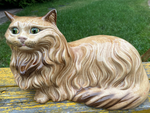 large ceramic cat statue