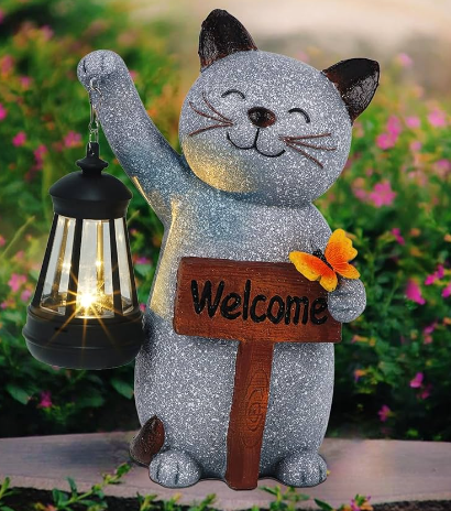 kitten garden statue