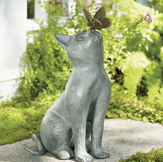 kitty garden statue