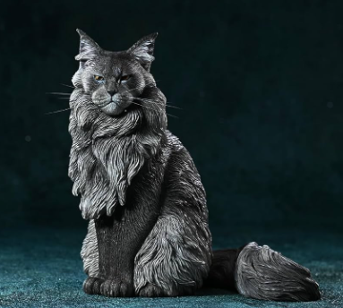 maine coon cat statue