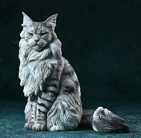 maine coon cat figurines