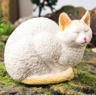 plastic cat statue