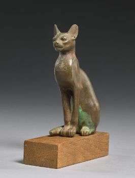 large egyptian cat statue
