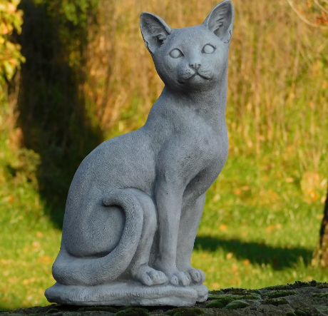 stone cat figurine