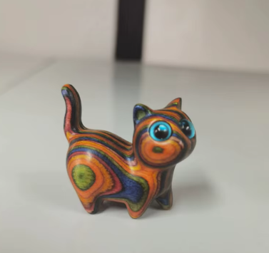 rainbow cat sculpture