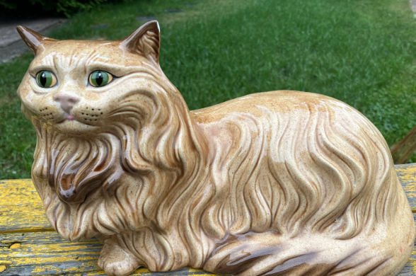 mid century cat sculpture