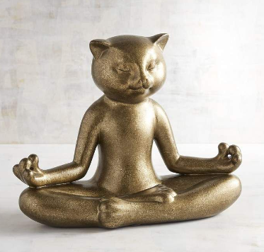 meditating cat statue pier 1