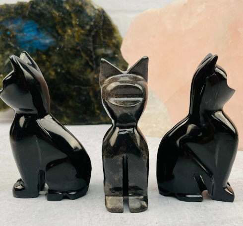 onyx cat statue