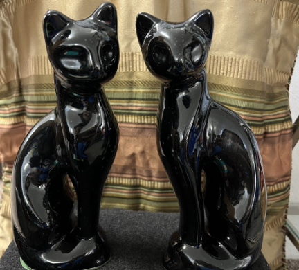 mid century modern cat statue