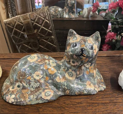 vintage cat sculpture