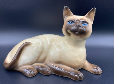 siamese cat statue porcelain