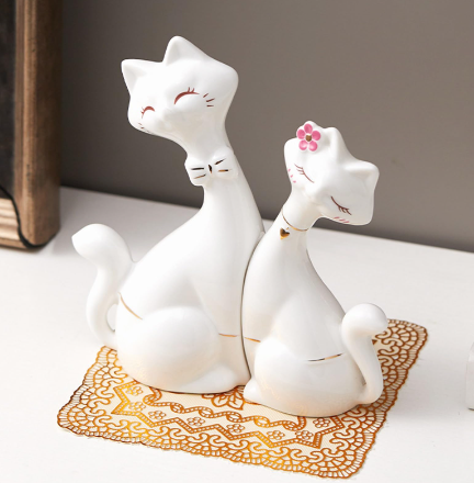 porcelain cat ornaments