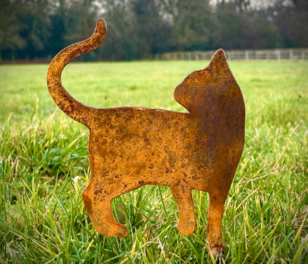 metal cat sculpture garden