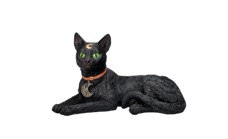 life size black cat statue
