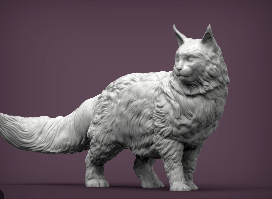 maine coon statue
