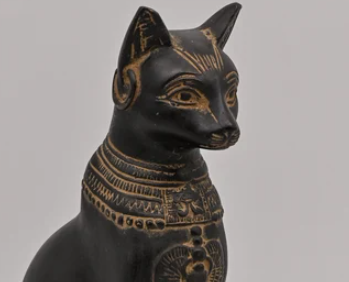 stone egyptian cat statue