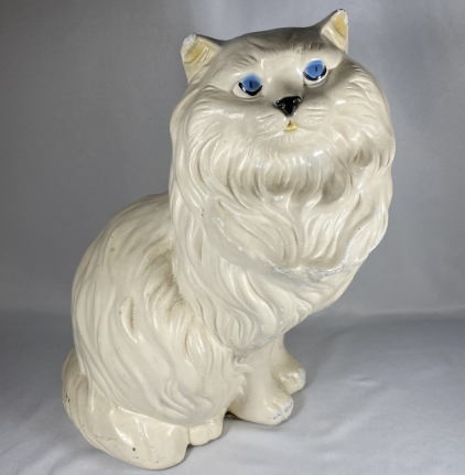 vintage ceramic cat statue