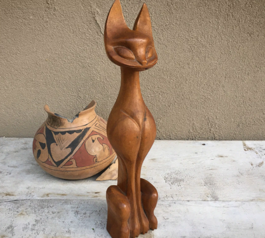 tall cat sculpture
