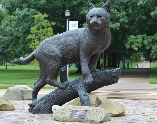 wild cat statue
